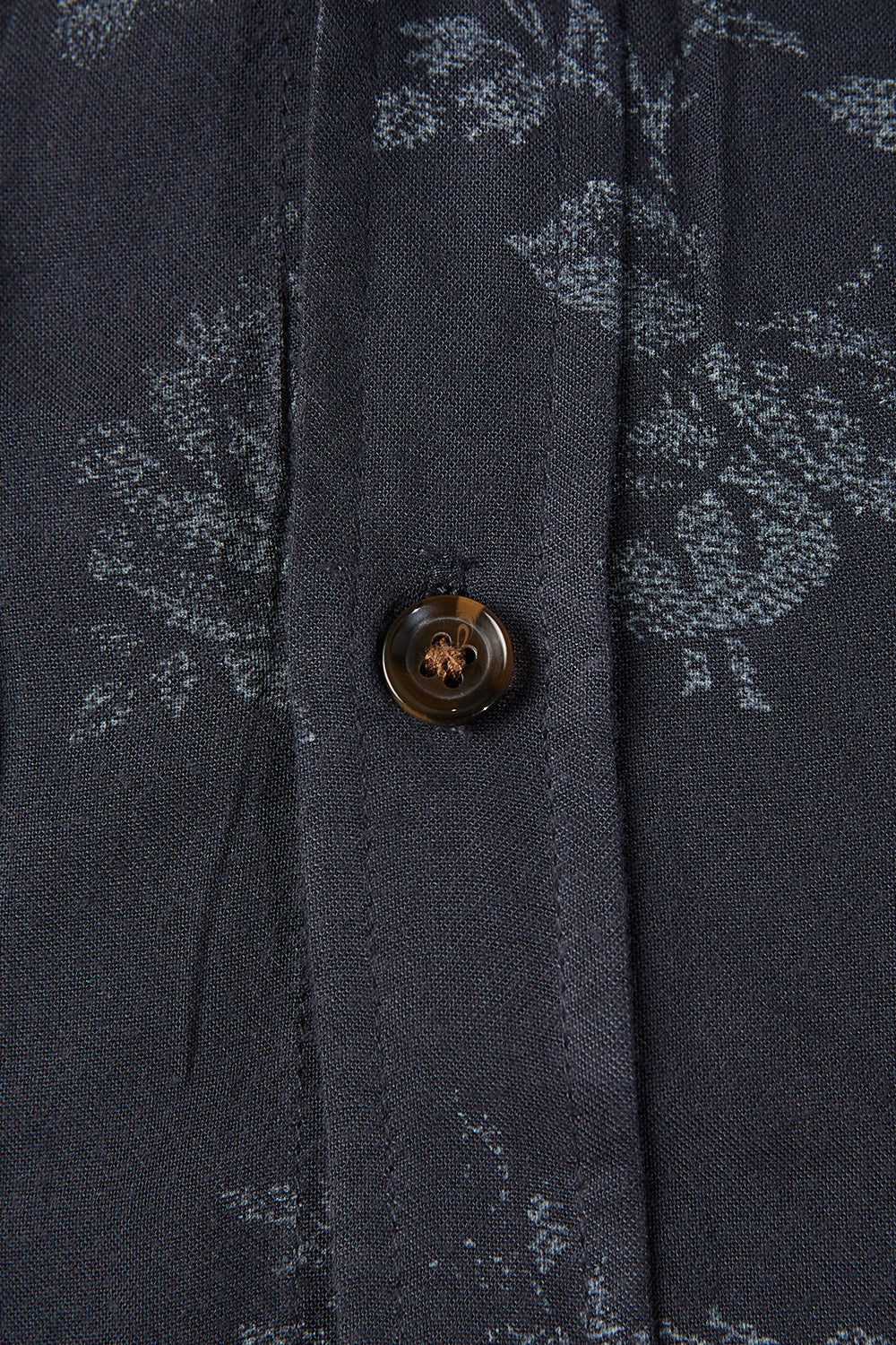 ROLLAS Black Floral Print Button Down Short Sleeve Shirt