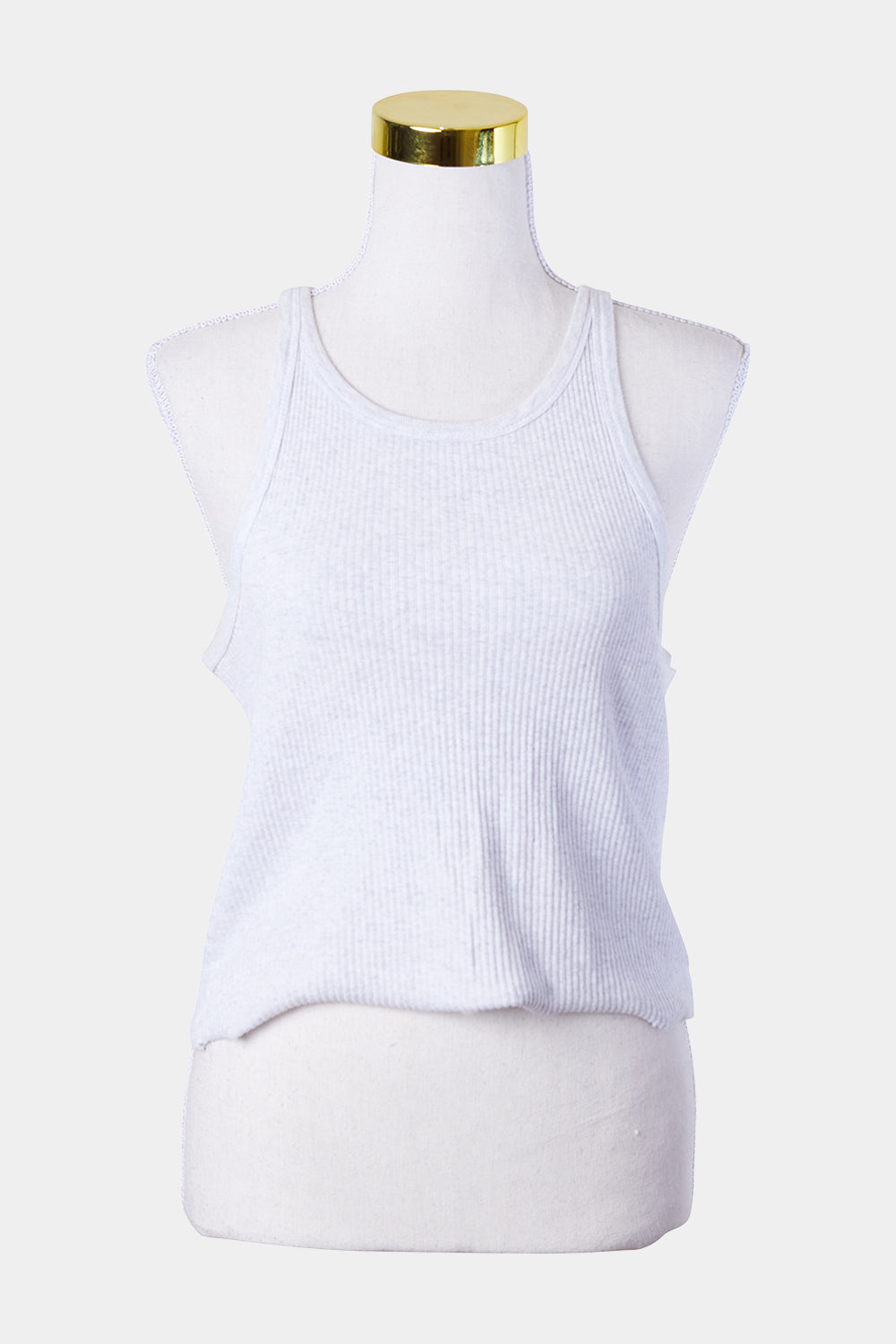 Cotton On Grey Marle Ribbed Singlet