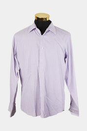 BLAQ Purple and White Stripe Button Down Shirt