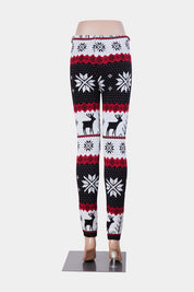 BOOHOO Black, Red and White Knitted Christmas Print Pants