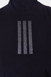 Adidas X Swarovski  Black Glitter Stripe Detail High Neck Long Sleeve Crop