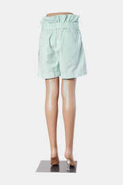 BASSIKE Mint Green Belted Shorts