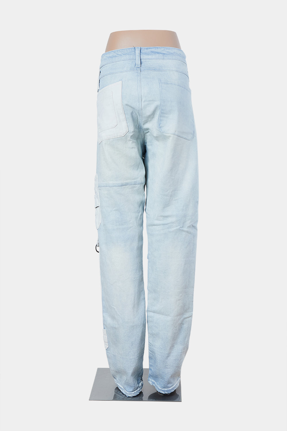 New Slaves Light Wash Cargo Jeans