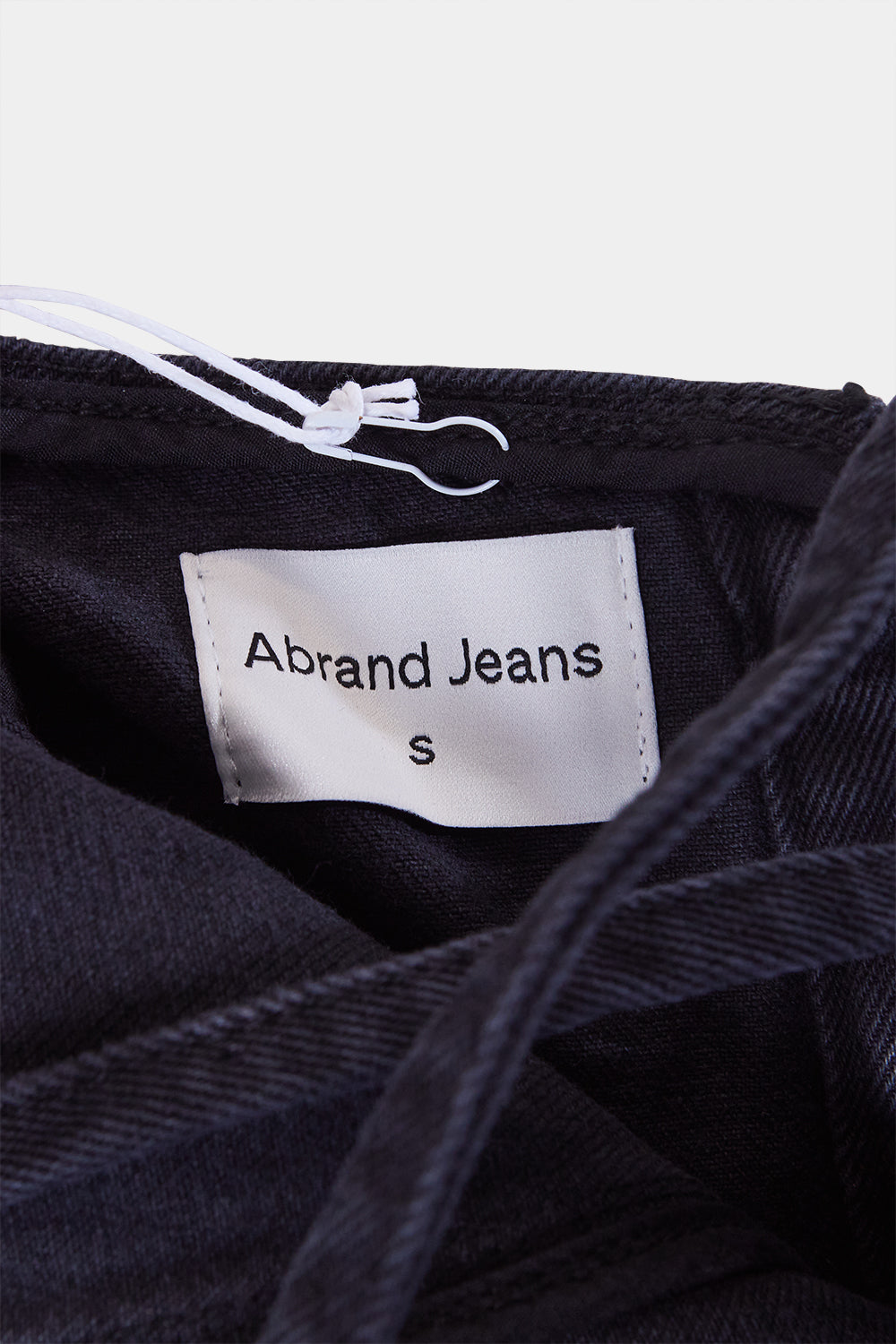 Abrand Jeans Black Denim Tie Back Crop Top