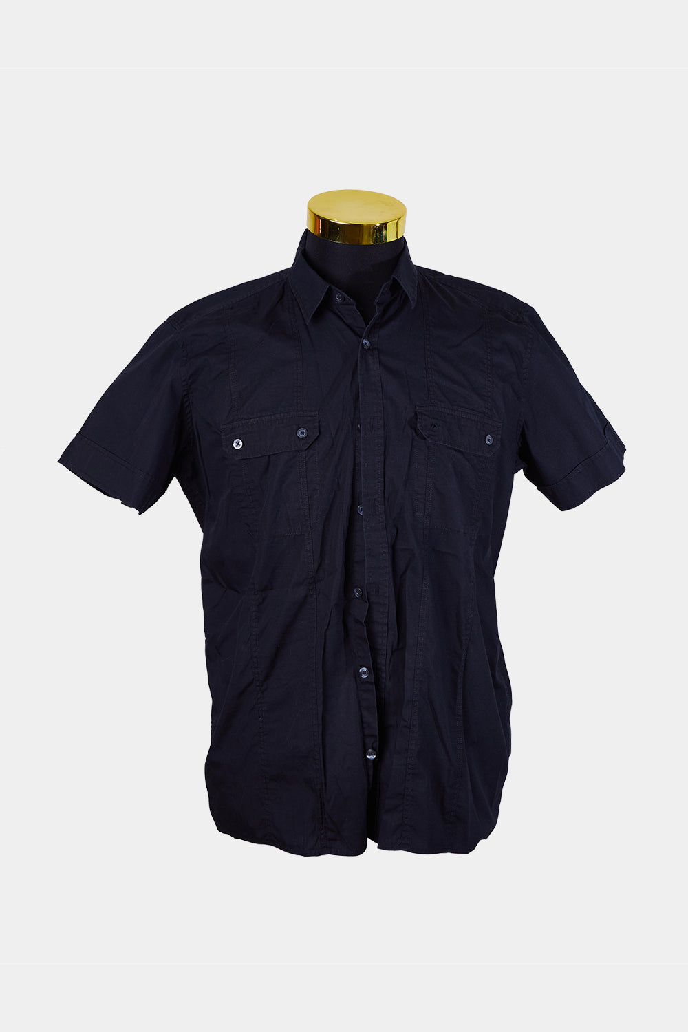 MARCS Black Short Sleeve Button Down Shirt