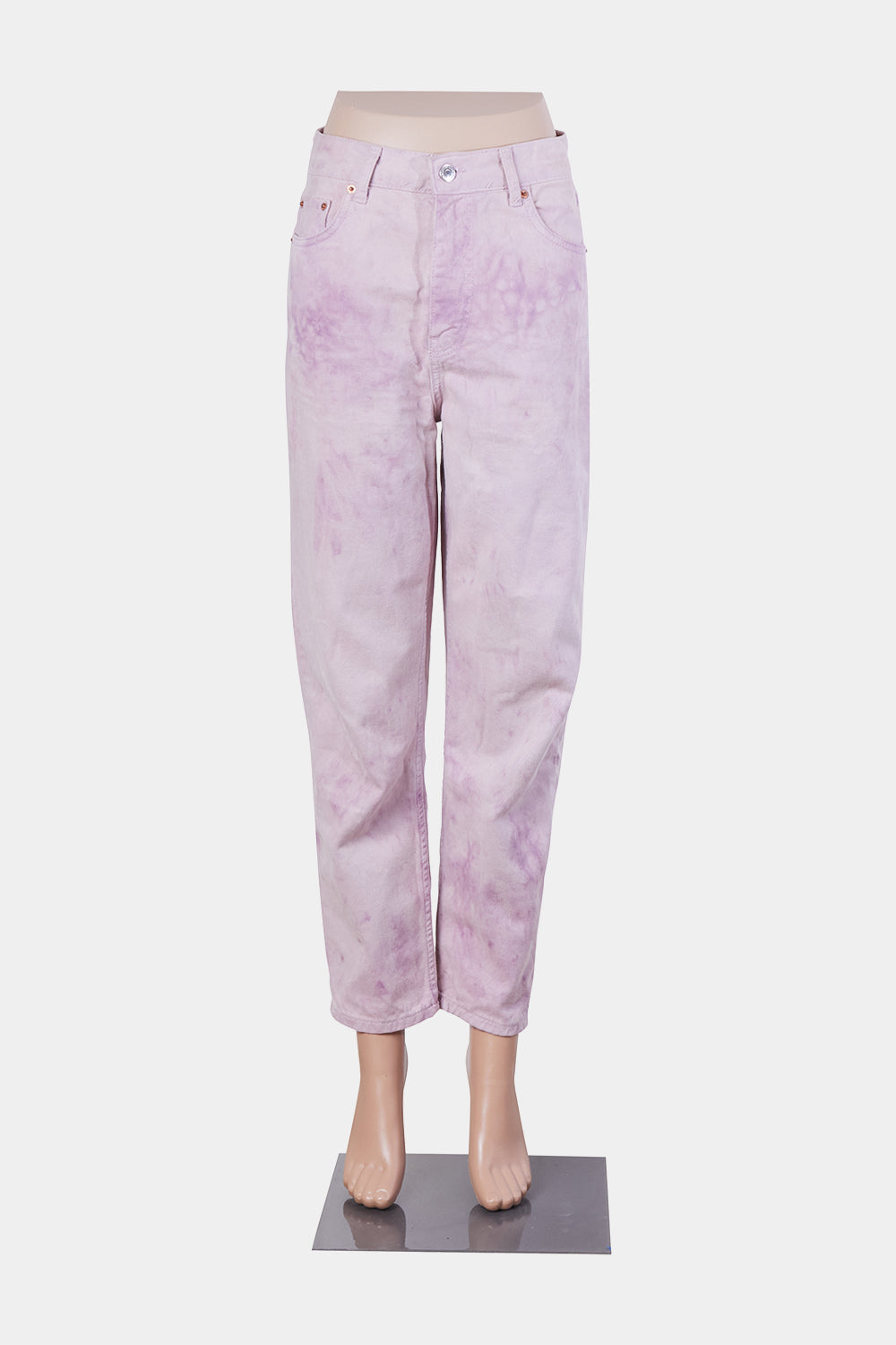 ZARA Pink Tie Dye High Waisted Mom Jeans