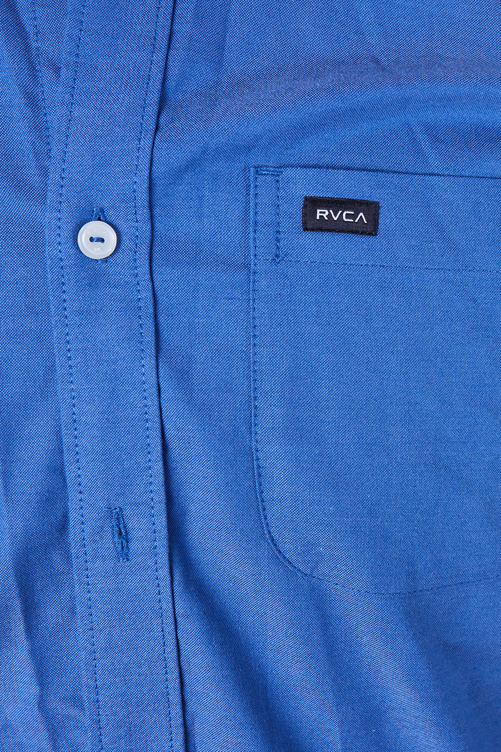 RVCA Blue Longsleeve Slim Fit Button Down Shirt