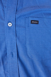 RVCA Blue Longsleeve Slim Fit Button Down Shirt