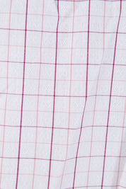 Van Heusen White Pink Purple Pattern Button Down Shirt