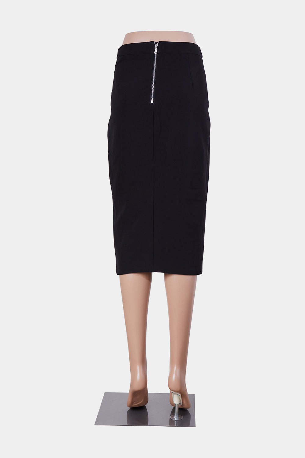 BARDOT Black High Waisted Split Front Pencil Skirt