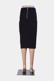 BARDOT Black High Waisted Split Front Pencil Skirt