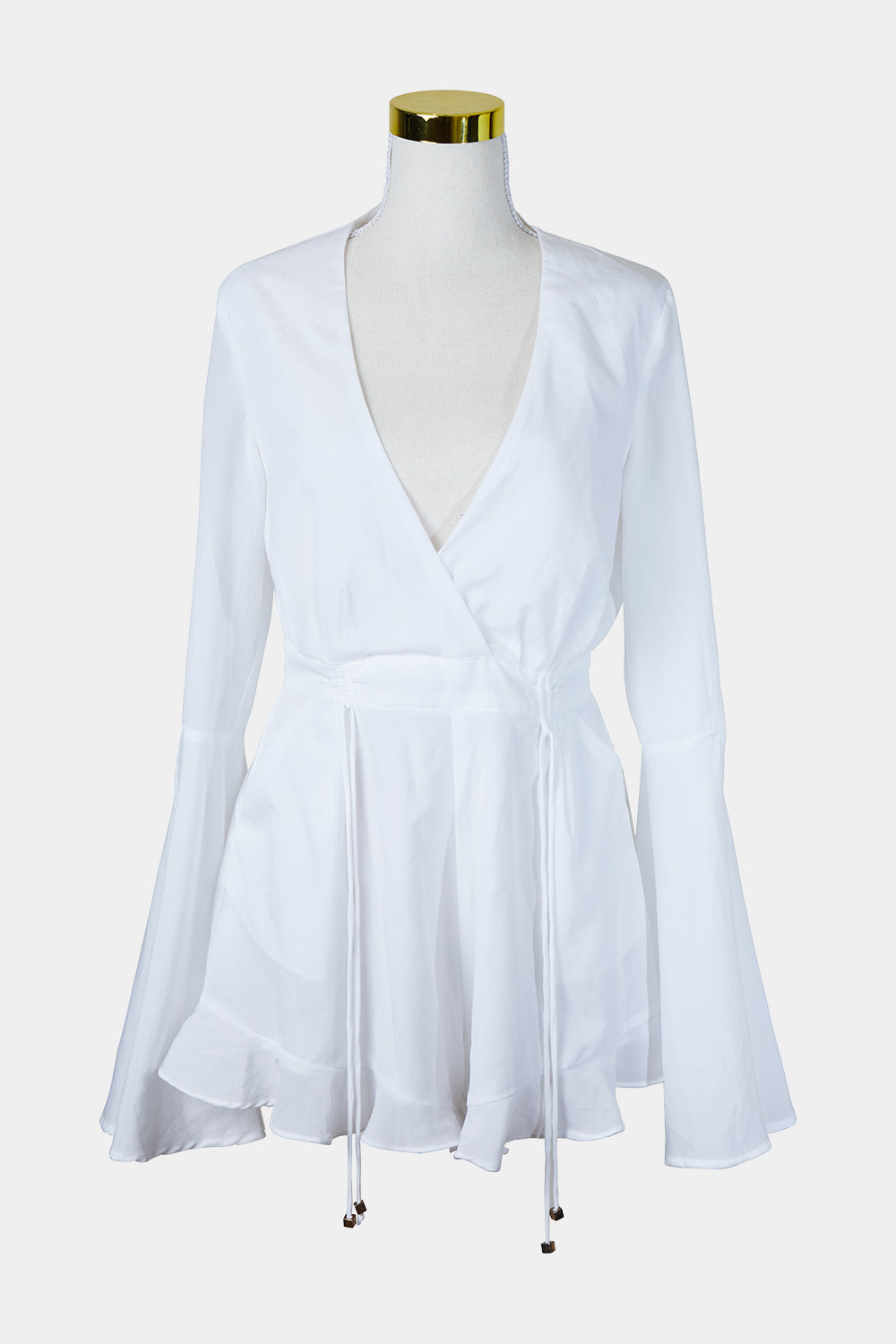 RUNAWAY White Frill Playsuit