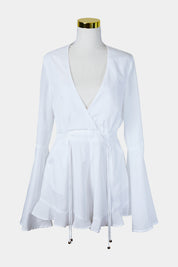 RUNAWAY White Frill Playsuit