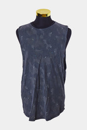 Nana Judy Green and Black  Sleeveless Long Tank Shirt
