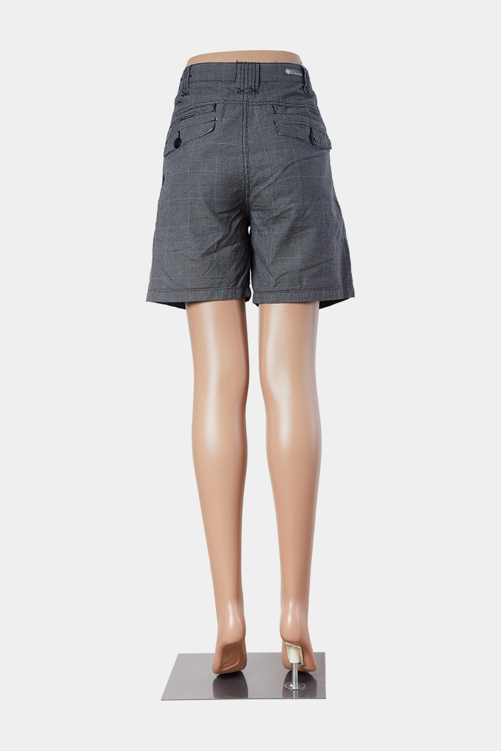 DEACON Grey and Blue Plaid Shorts
