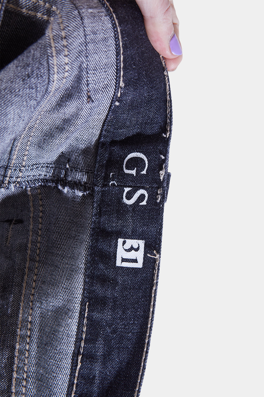 GUESS Black Distressed Relaxed Fit Jeans