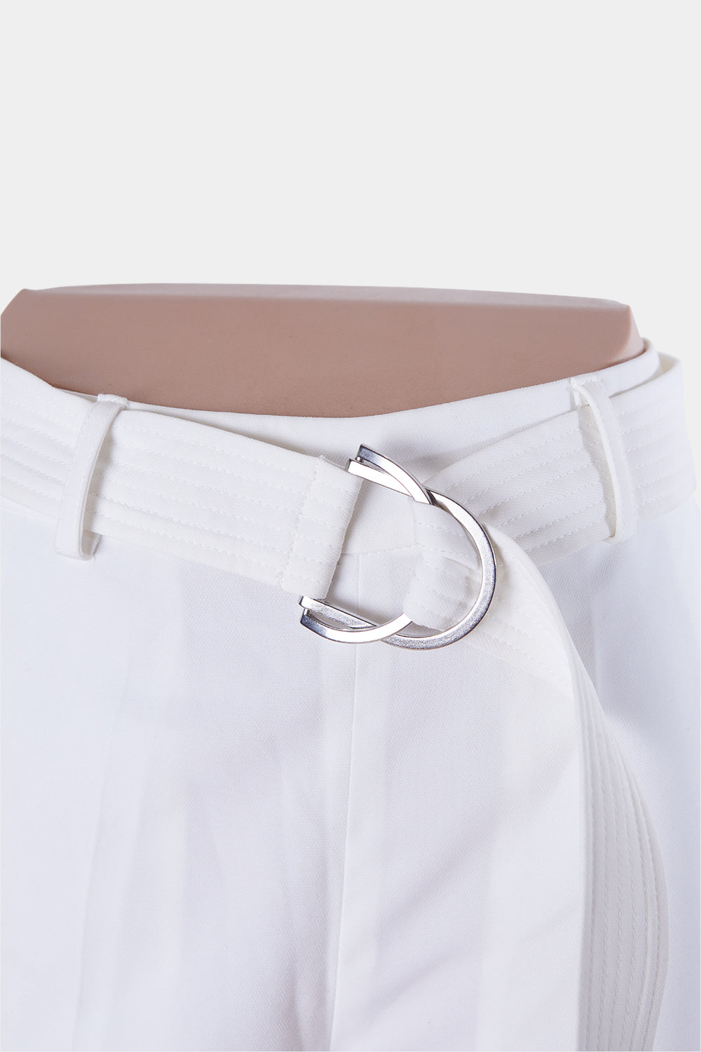 C/meo Collective White High Waisted Belted Trousers
