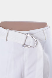 C/meo Collective White High Waisted Belted Trousers