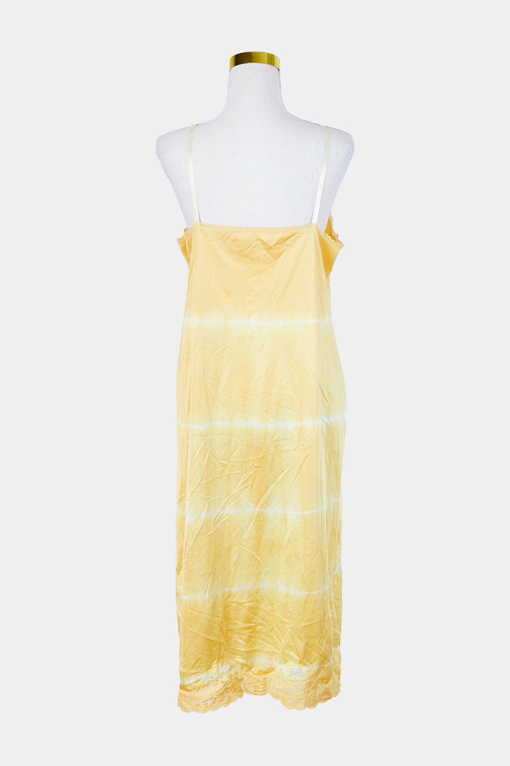 Vanity Fair Yellow Tie Dye Lace Detail Slip Dress