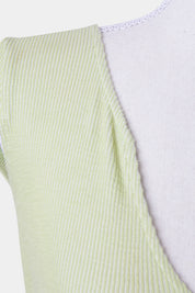 MOTEL Green V Neck Crop Top