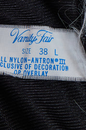Vanity Fair Black Lace Detail Slip Dress