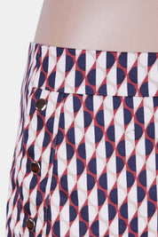 PREVIEW Red, Blue and Off White Pocket Detail Midi Skirt