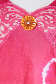 Assorted Brands Pink Lace Detail Slip Dress