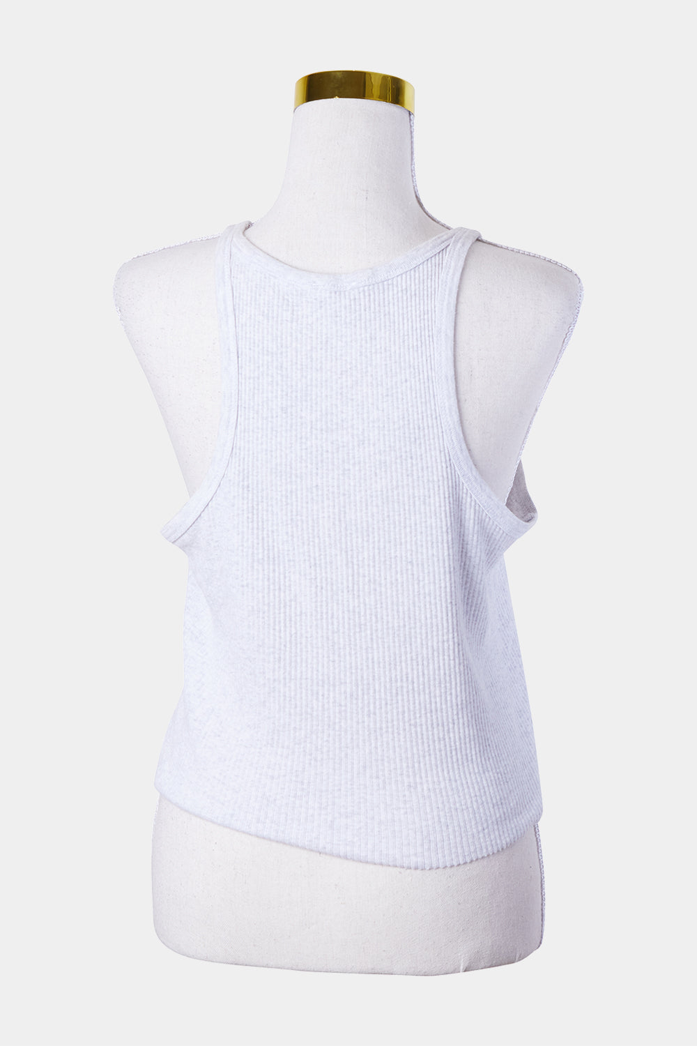 Cotton On Grey Marle Ribbed Singlet