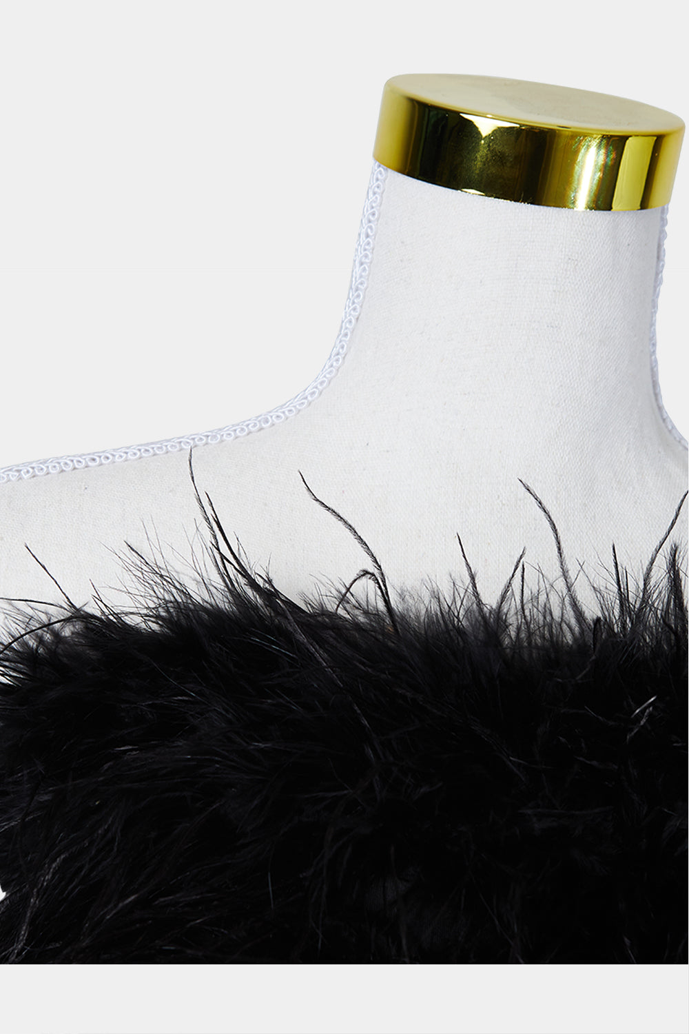 PEPPERMAYO Black Feather Strapless Top