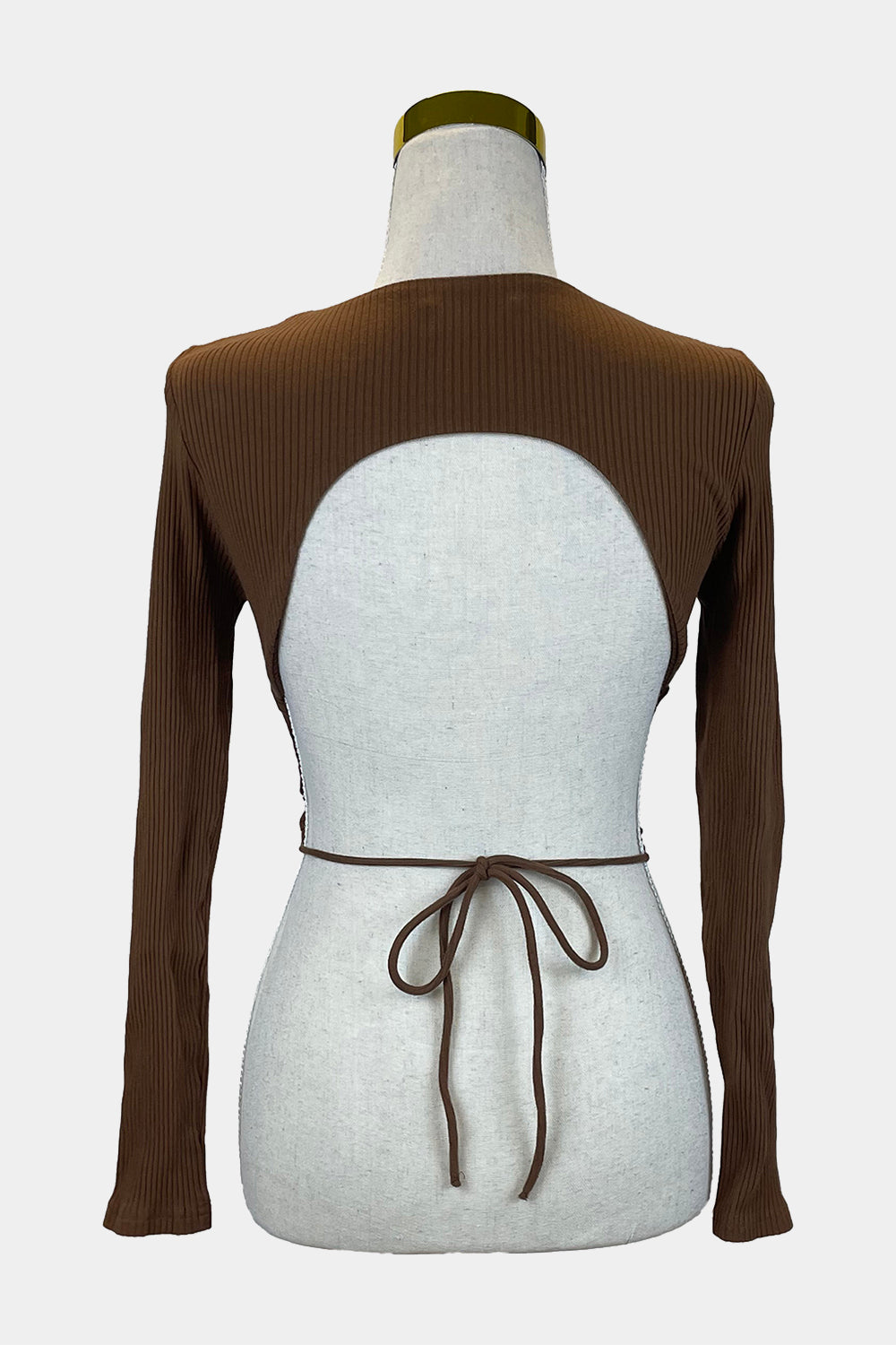 LUVALOT Brown Backless Top