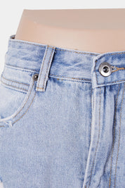 Madison Square Bue Distressed Deniim High Waisted Skirt