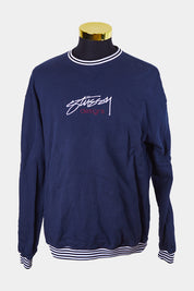 STUSSY Navy Ebroidered Logo Sweater
