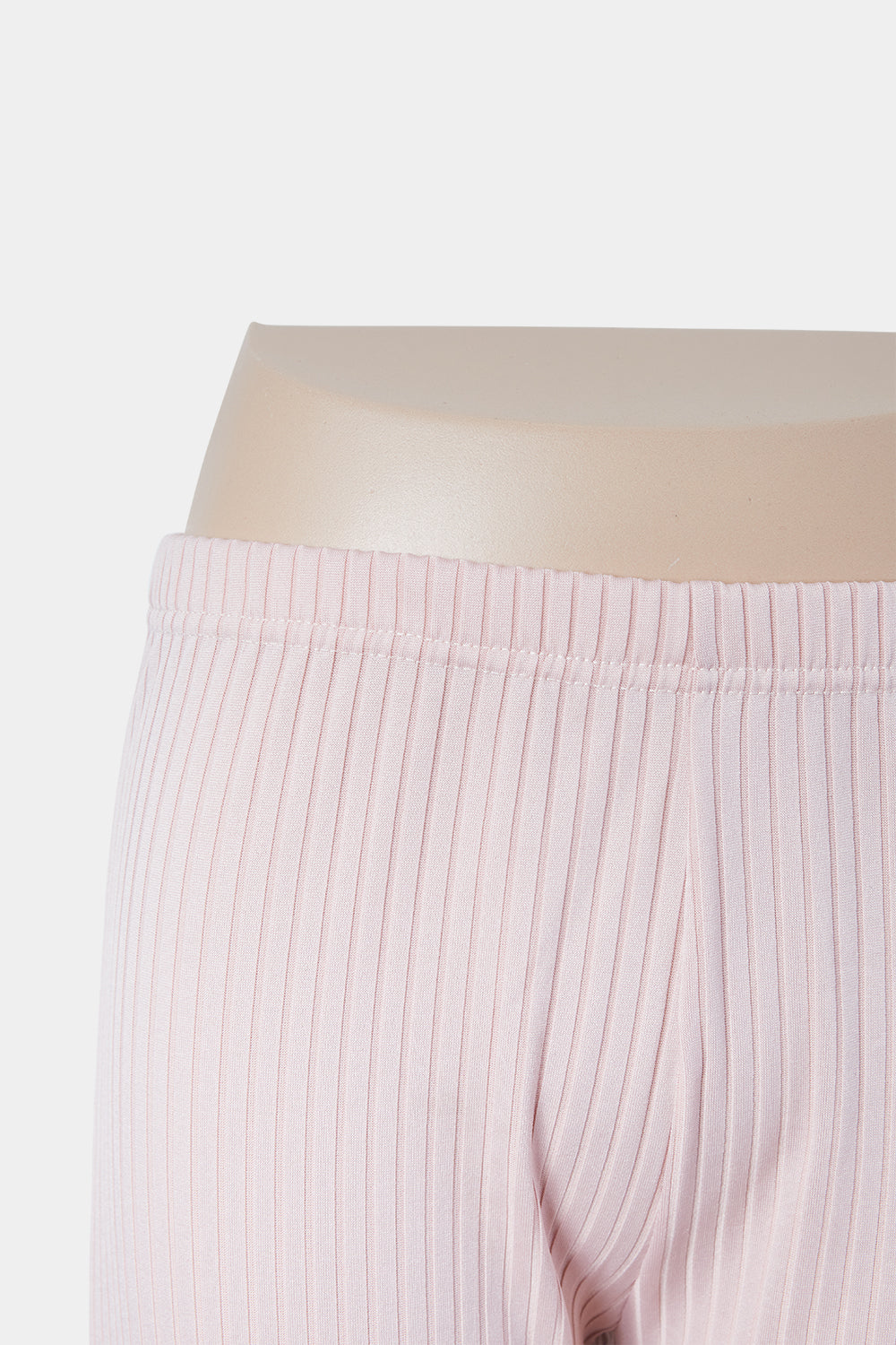Nasty Gal Pale Pink Ribbed Kick Flare Pant