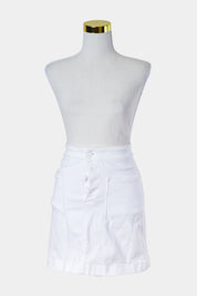 Country Road White High Waisted Denim Skirt