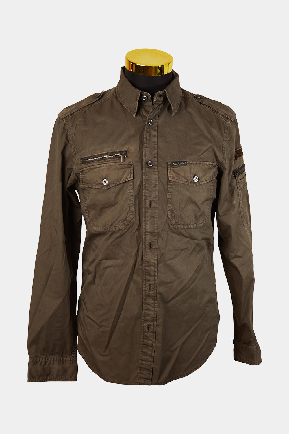 William Rast Khaki Utlity Button Down Shirt