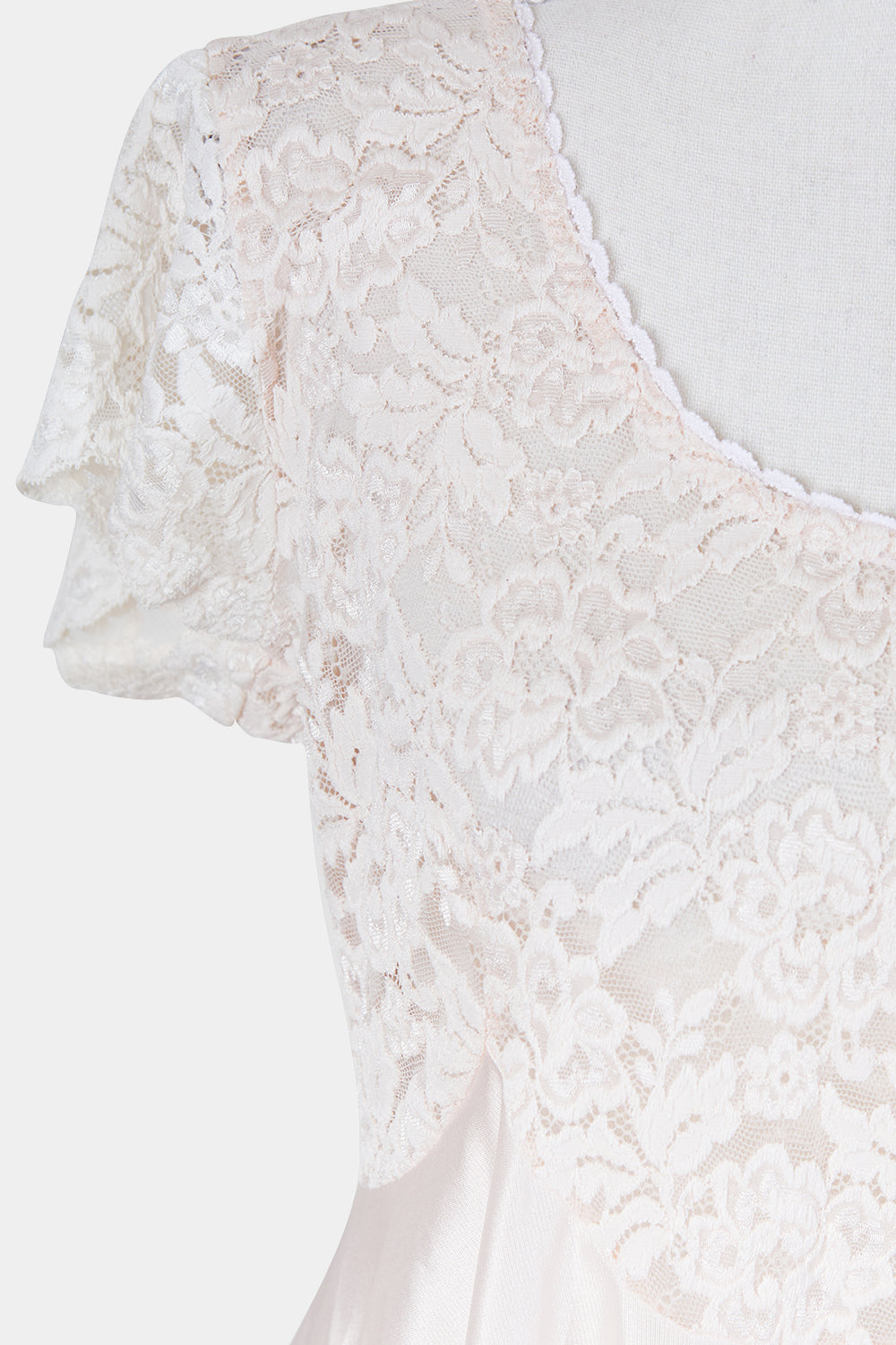 Assorted Brands Pale Pink Lace Detail Gown