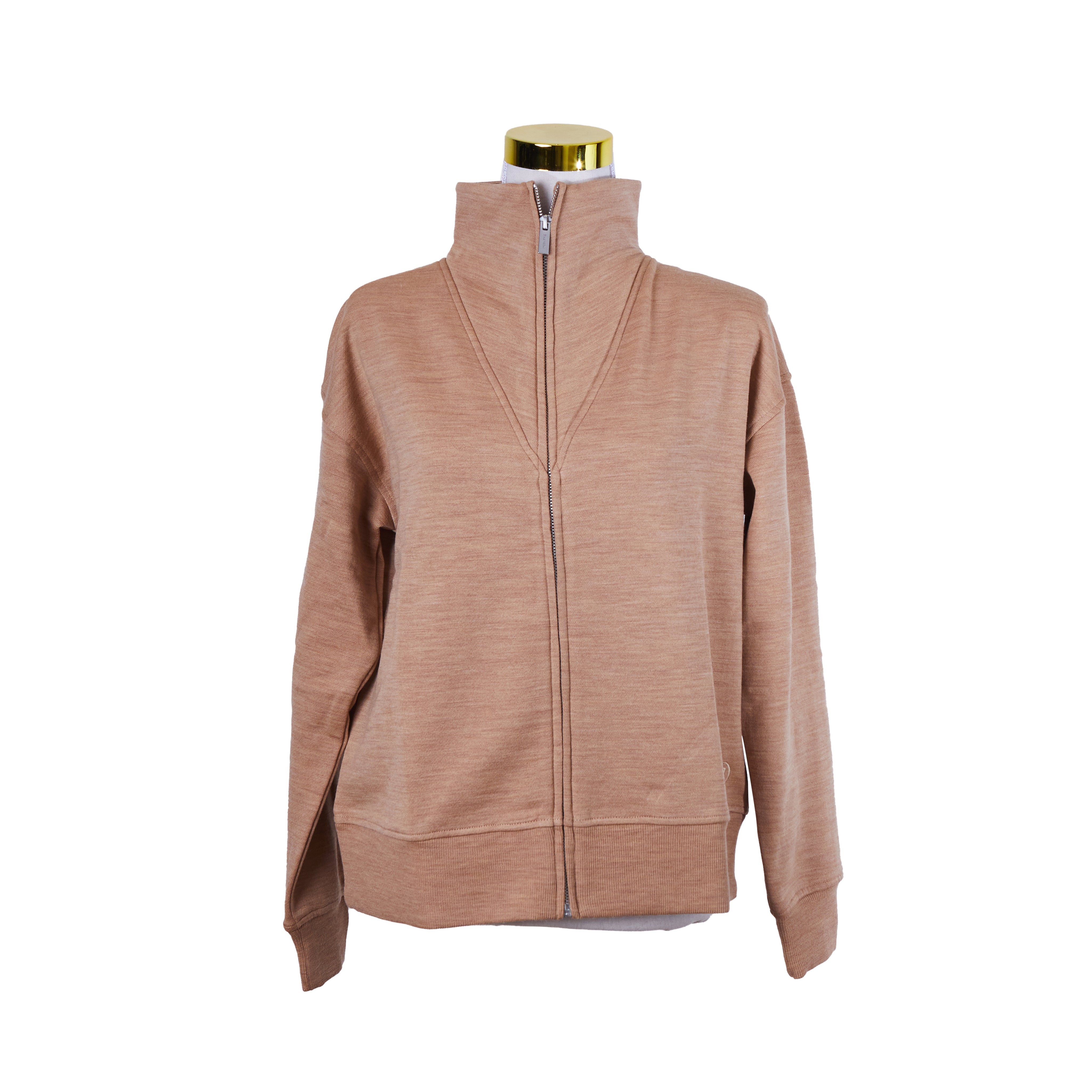 TOORALLIE Brown Zip Up Casual Jacket
