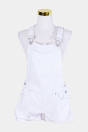 Blue Spice White Denim Overalls