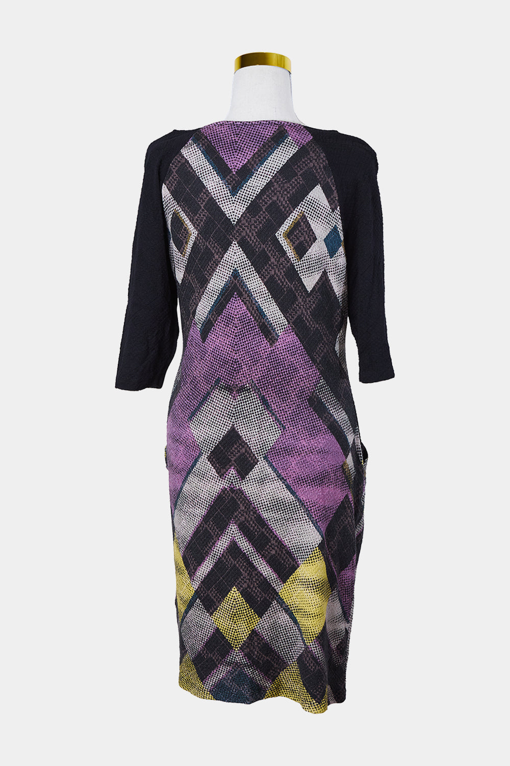DESIGUAL Black, Purple Long Sleeve Dress
