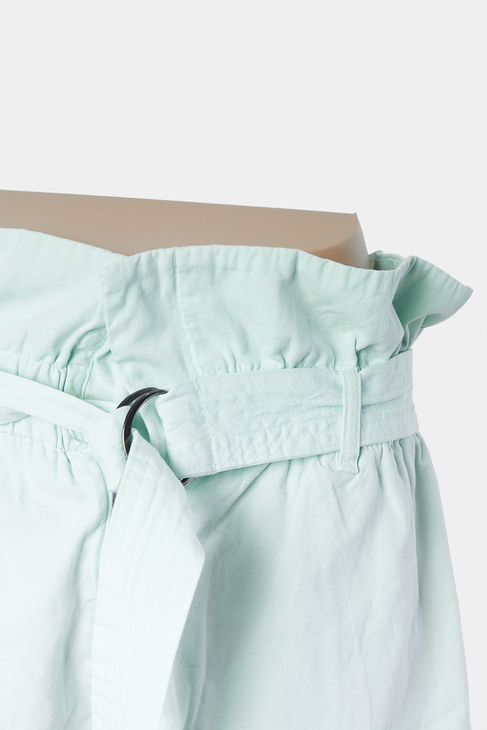 BASSIKE Mint Green Belted Shorts