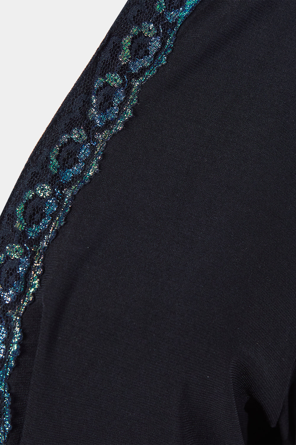 Fanny Lam Black Beaded Kimono Shirt