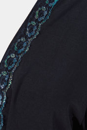 Fanny Lam Black Beaded Kimono Shirt