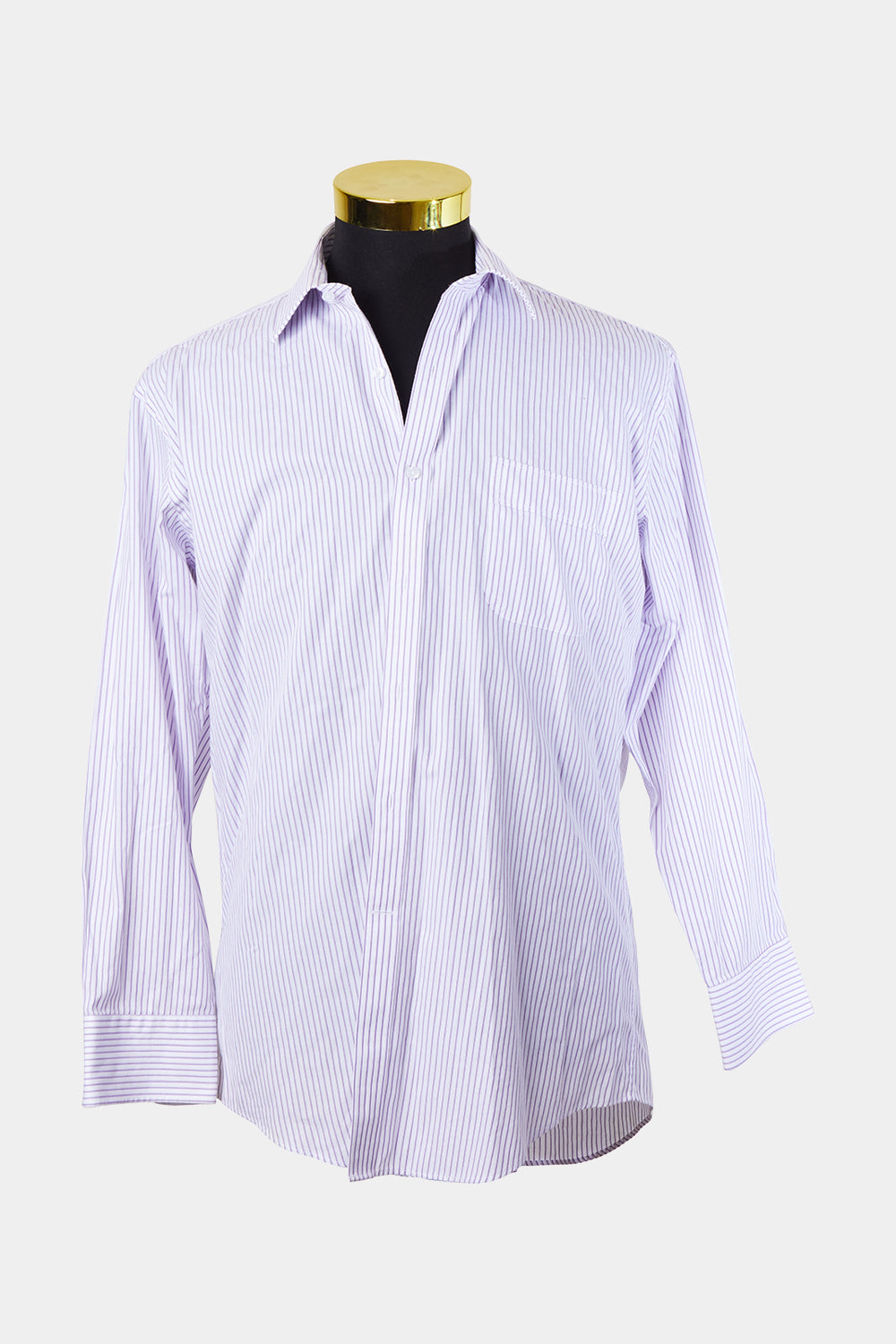 Van Heusen Purple and White Stripe Classic Relaxed Fit Button Down Shirt