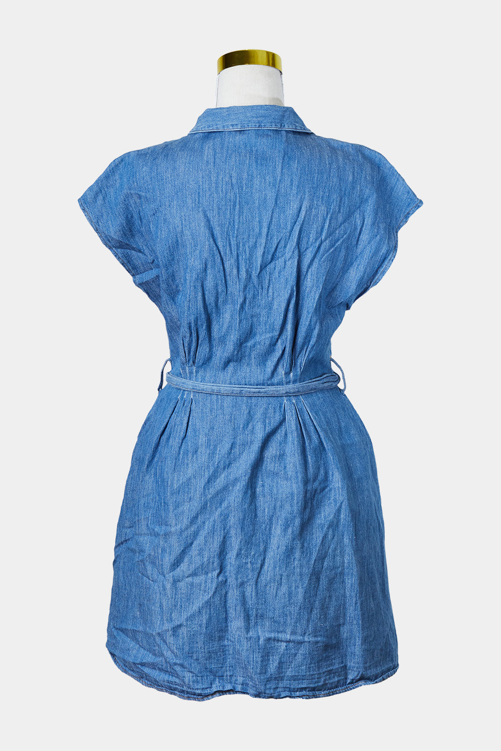 ZARA Blue Denim Button Down Dress