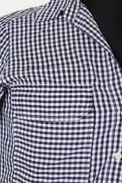 ZARA Black and White Gingham Pocket Detail Button Down Shirt
