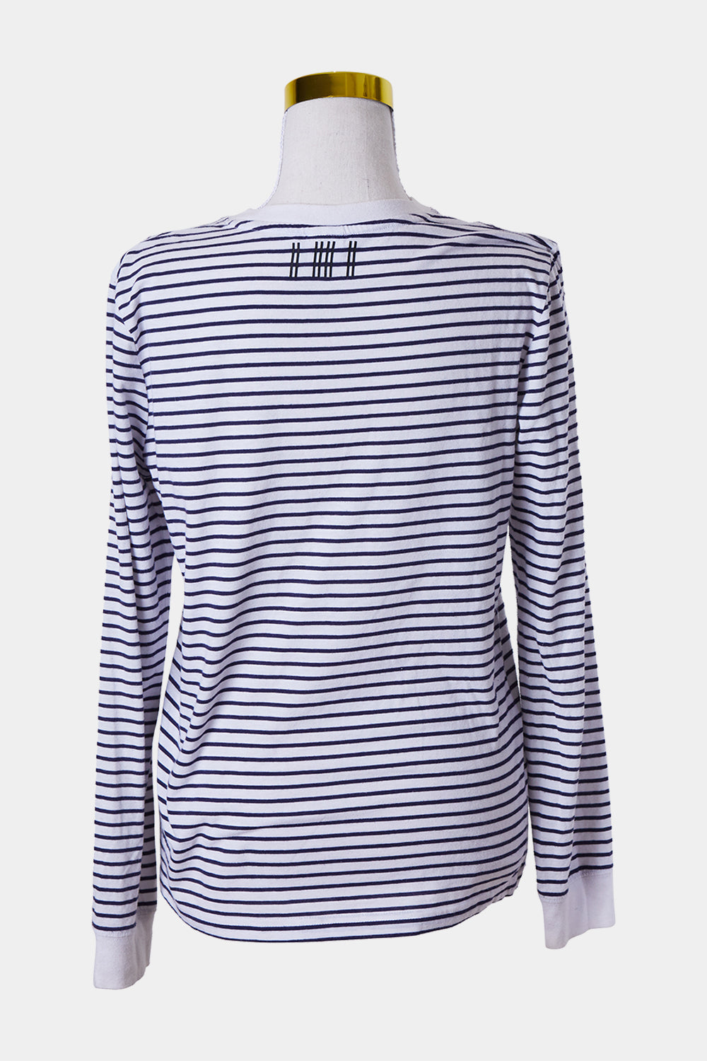 JAGGAD Navy Stripe Long Sleeve T Shirt