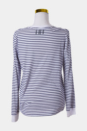 JAGGAD Navy Stripe Long Sleeve T Shirt