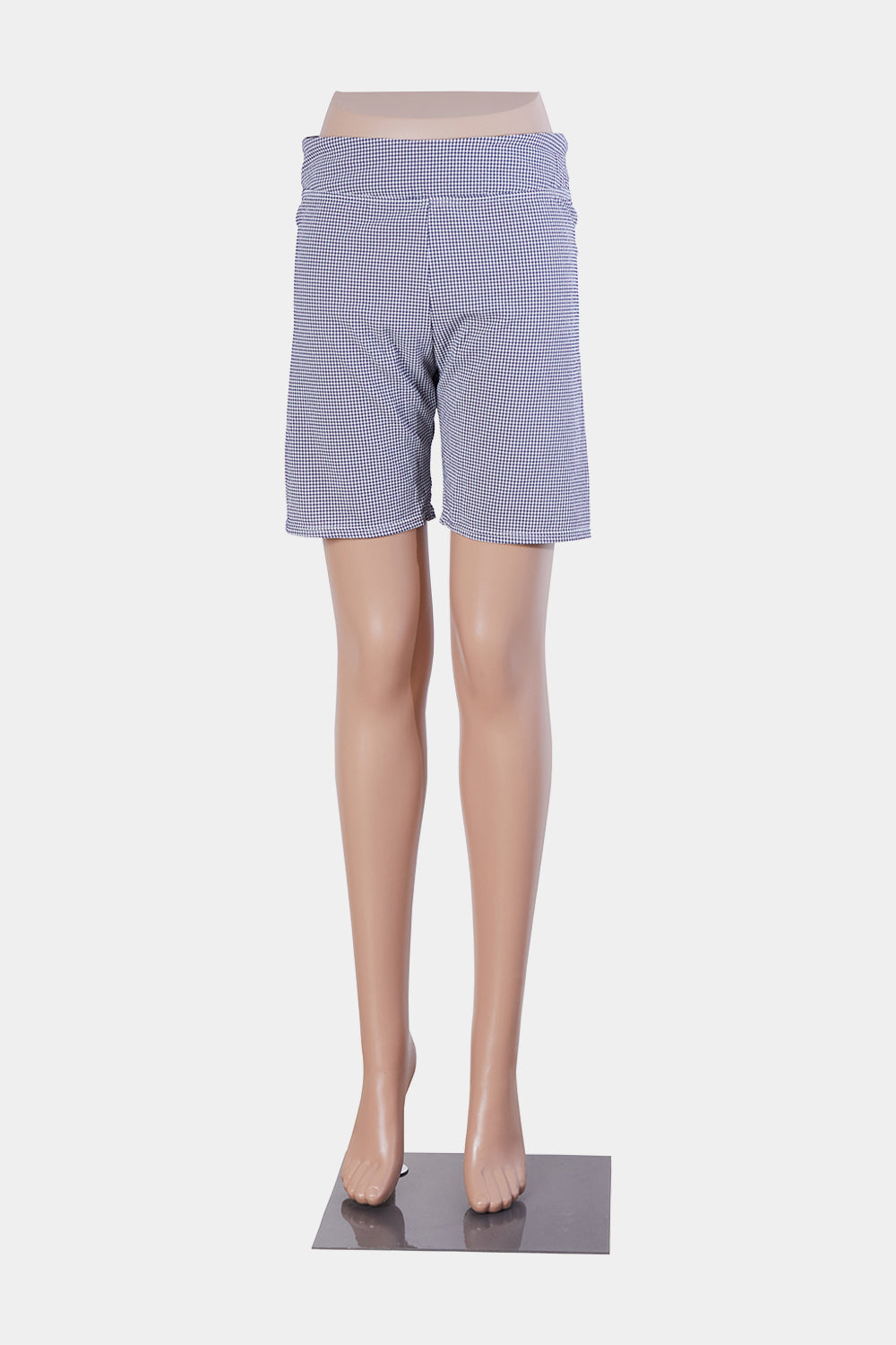 THRILLS Navy and White Check Bike shorts