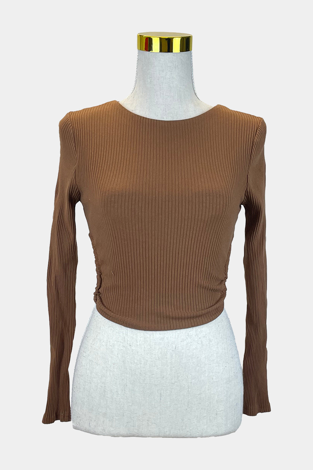 LUVALOT Brown Backless Top