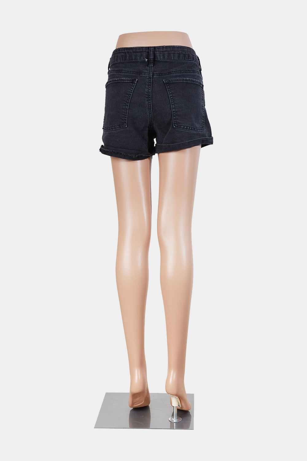 Assorted Brands Black Hi Rise Distressed Denim Shorts